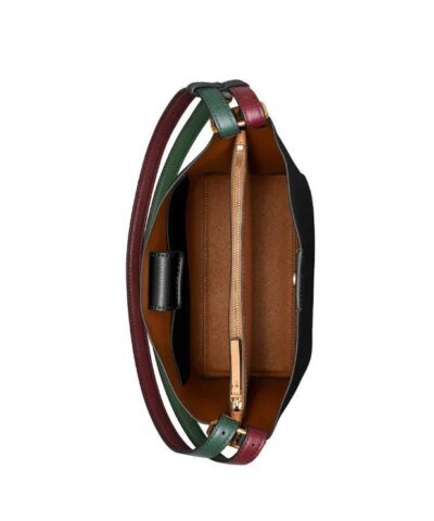 Tory Burch Perry Leather Bucket Bag, Black