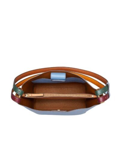 Tory Burch Perry Leather Bucket Bag, Blue