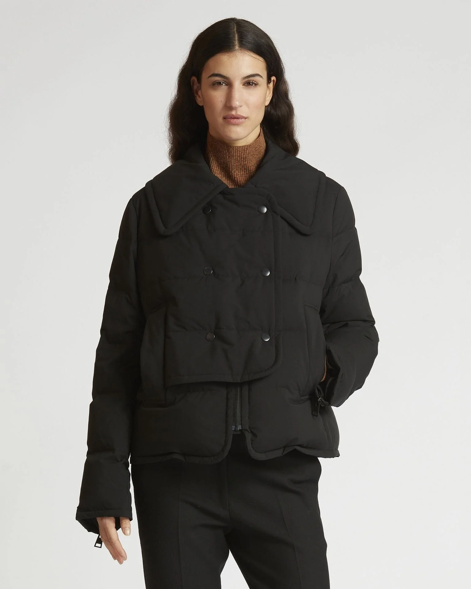 Carven Black Marly Downcoat