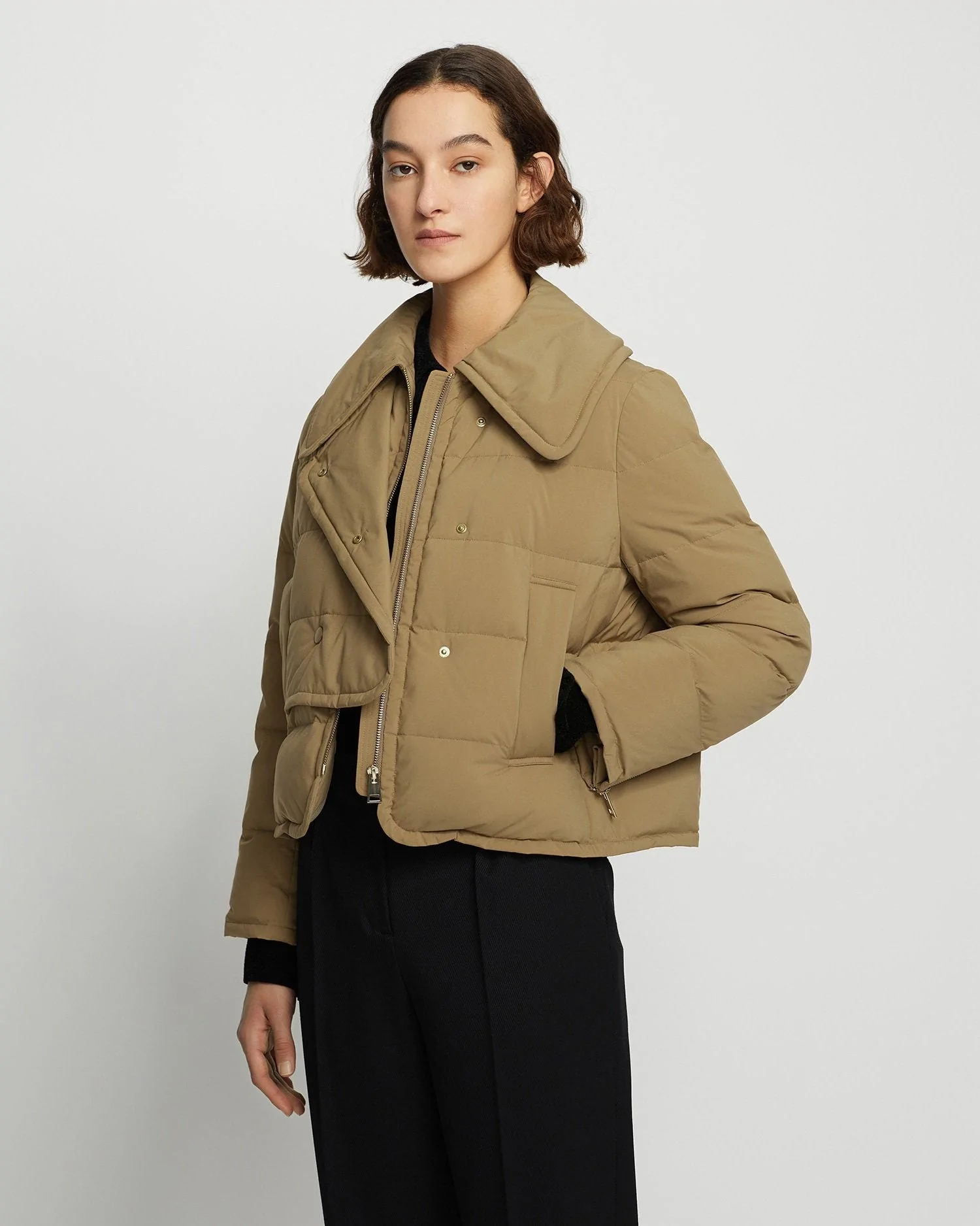 Carven Camel Marly Downcoat