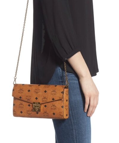 MCM Millie Monogrammed Leather Crossbody Bag