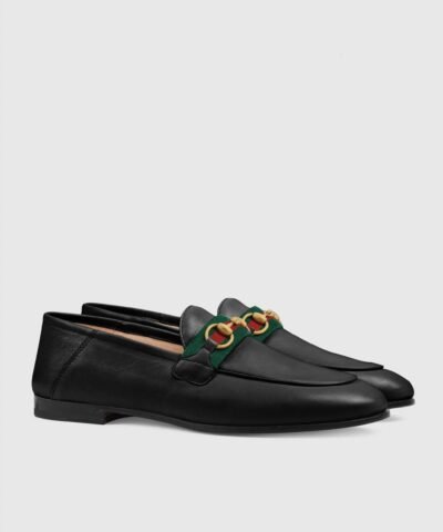 Gucci Women's Loafer With Web, Black