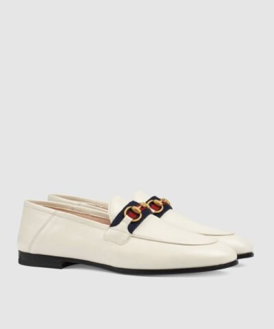 Gucci Women's Loafer With Web, White
