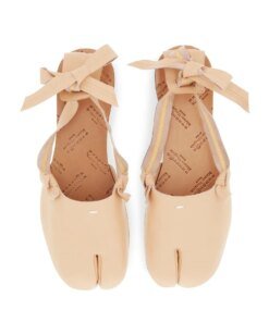 Maison Margiela Tabi Ballerina Shoes, Beige