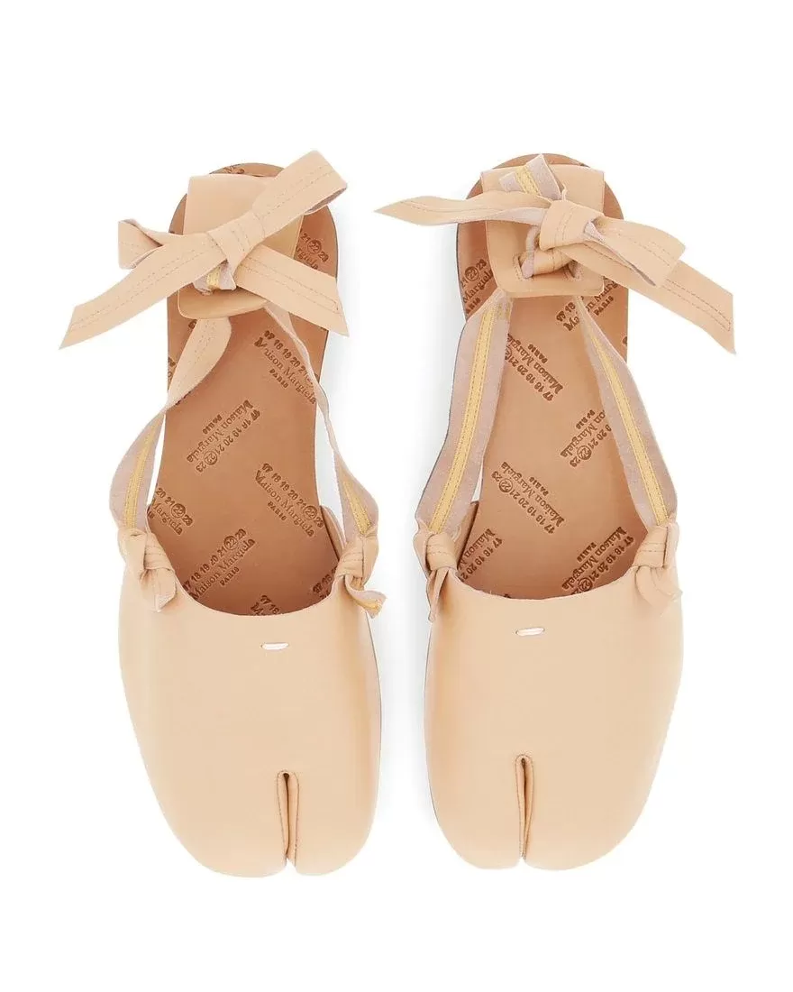 Maison Margiela Tabi Ballerina Shoes, Beige