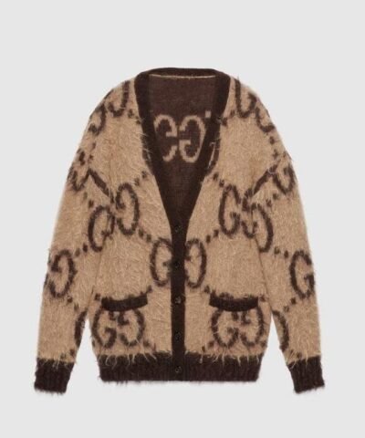 Gucci Reversible GG Mohair Wool Cardigan
