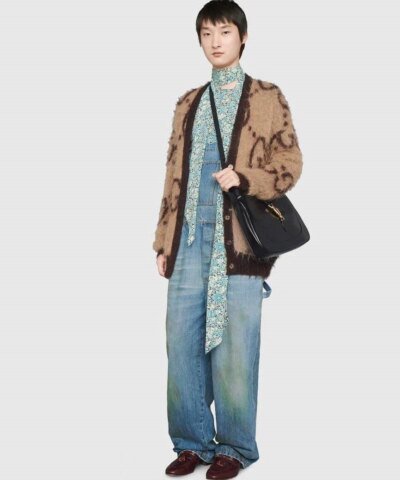 Gucci Reversible GG Mohair Wool Cardigan