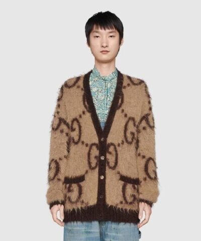 Gucci Reversible GG Mohair Wool Cardigan