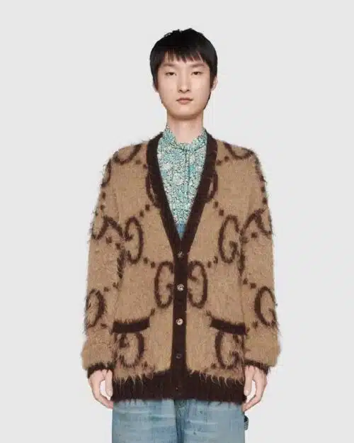 Gucci Reversible GG Mohair Wool Cardigan