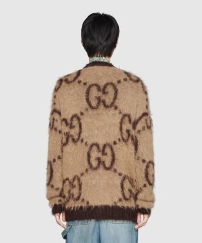 Gucci Reversible GG Mohair Wool Cardigan