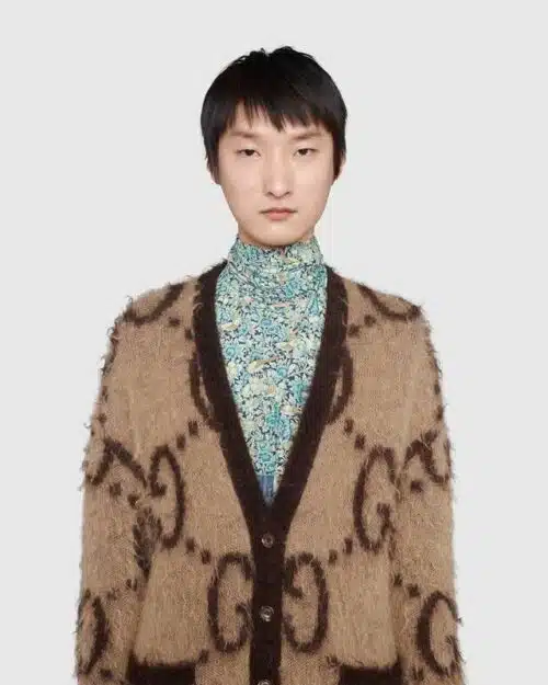 Gucci Reversible GG Mohair Wool Cardigan