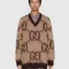 Gucci GG Mohair Wool V-Neck Sweater