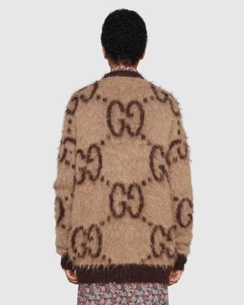 Gucci GG Mohair Wool V-Neck Sweater