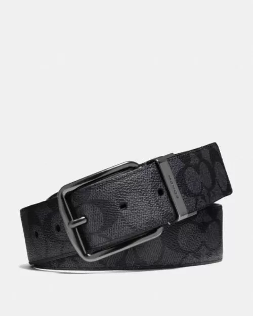 Coach Boxed Plaque And Harness Buckle Reversible Belt, 38mm