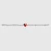 Gucci GG Hearts Sterling Silver & Red Enamel Bracelet
