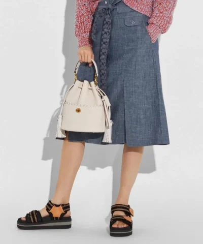 Coach Lora Bucket Bag With Whipstitch Detail