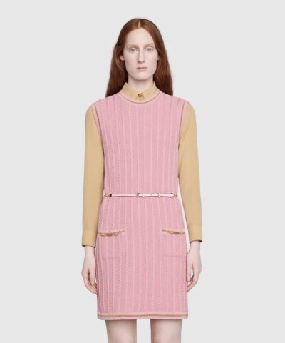 Gucci Double G Chain Pink Dress