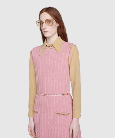 Gucci Double G Chain Pink Dress