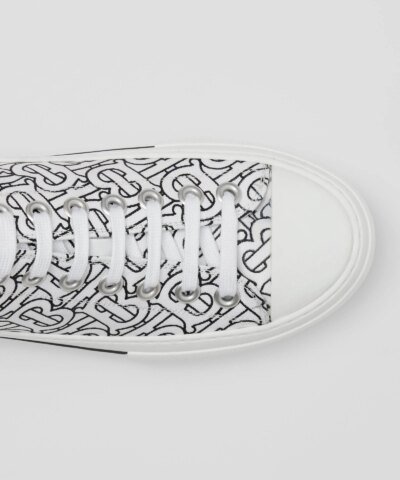 Burberry Monogram Print Cotton Sneakers