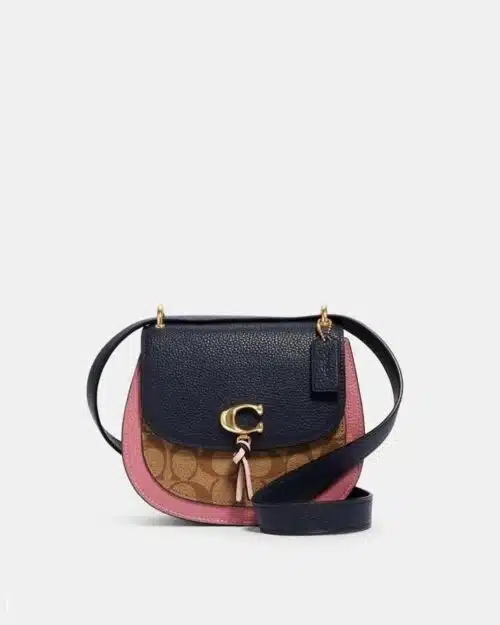 Coach Remi Saddle Bag In Colorblock Signature Canvas