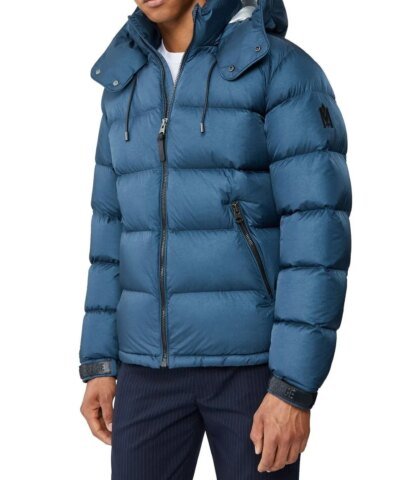 Mackage Jonas Foil Shield Down Jacket In Blue