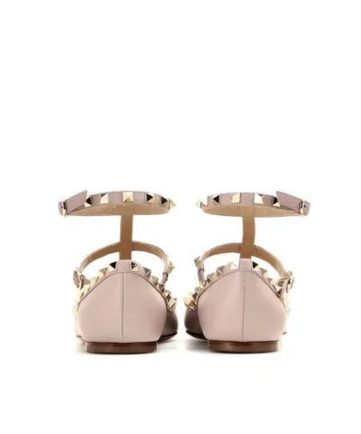 Valentino Garavani Rockstud leather ballerinas Flat