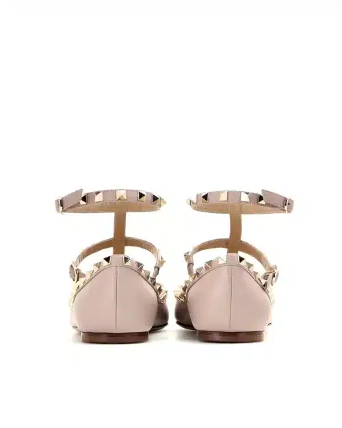 Valentino Garavani Rockstud leather ballerinas Flat