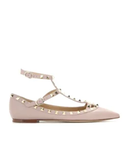 Valentino Garavani Rockstud leather ballerinas Flat
