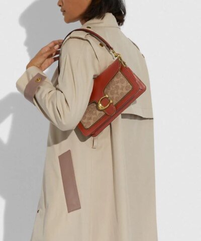 Coach Tabby Shoulder Bag 26 In Signature Canvas With Beadchain