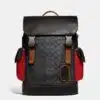 Coach Rivington Backpack In Signature Canvas With Patch