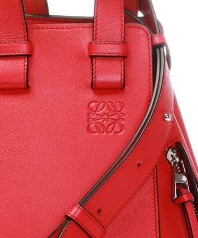Loewe Hammock Small Leather Shoulder Bag In Red