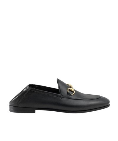 Gucci Black Leather Horsebit Loafer