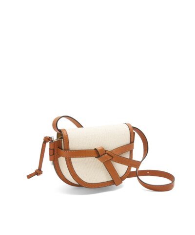 Loewe Mini Gate Dual Bag in Canvas and Calfskin
