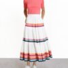 Zimmermann Lulu Stripe-Pattern Midi Skirt