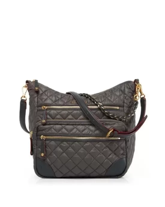 MZ Wallace Gray Quilted Magnet Crosby Hobo