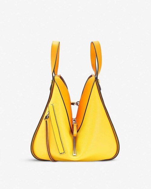 Loewe Hammock Small Leather Shoulder Bag In Yellow
