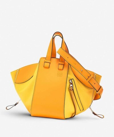 Loewe Hammock Small Leather Shoulder Bag In Yellow