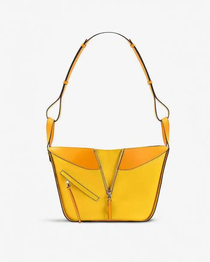 Loewe Hammock Small Leather Shoulder Bag In Yellow
