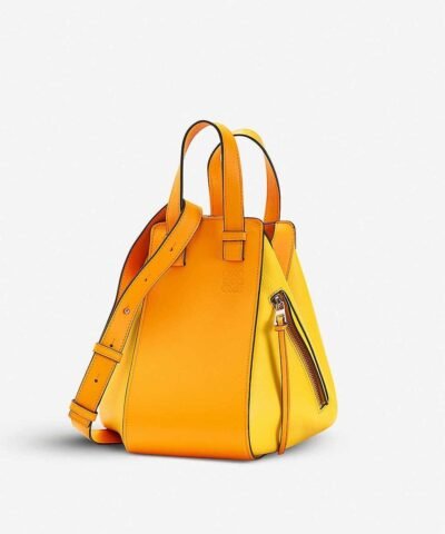 Loewe Hammock Small Leather Shoulder Bag In Yellow
