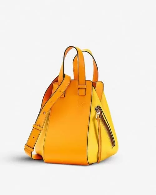 Loewe Hammock Small Leather Shoulder Bag In Yellow