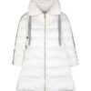 Herno White Quilted Satin Coat