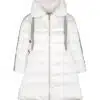 Herno White Quilted Satin Coat