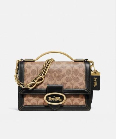 Coach Riley Top Handle 22 In Signature Canvas