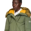 Kenzo Green Down Faux-fur Hooded Jacket