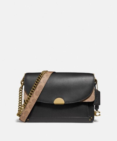 Coach Dreamer Shoulder Bag With Signature Canvas Blocking