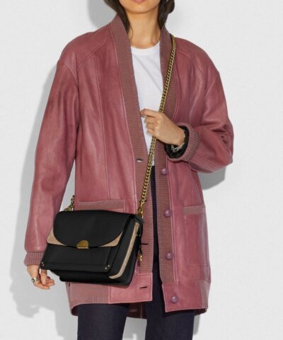 Coach Dreamer Shoulder Bag With Signature Canvas Blocking