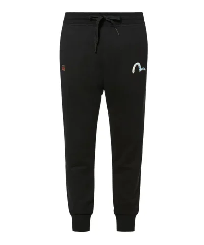 Evisu Sweatpants with allover carp-patterned brushstroke daicock print