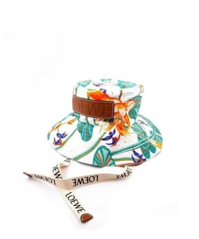 Loewe Paula's Ibiza Waterlily Print Cotton Bucket Hat