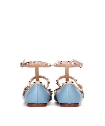 Valentino Garavani Rockstud leather ballerinas Flat