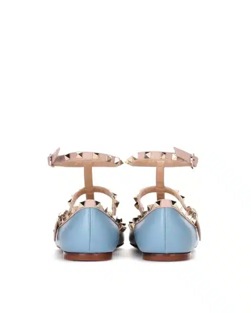 Valentino Garavani Rockstud leather ballerinas Flat